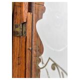 Antique Waterbury Mantel Clock with Ornate Wood Case and Key