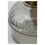 Vintage Wall Clock & Glass Oil Lamp Set