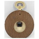 Vintage Wall Clock & Glass Oil Lamp Set