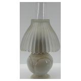 Collection of Vintage Oil Lamps and Green Cast Rooster Decor