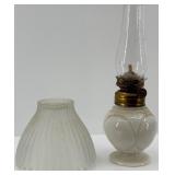 Collection of Vintage Oil Lamps and Green Cast Rooster Decor