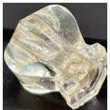 Set of 7 Vintage Clear Glass Drawer Pull Knobs with Mounting Hardware