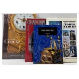 Collection of 4 Books on Clocks and Timekeeping including New, Sealed European Clocks