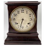 Antique Mantel Clock, Ceramic Bowls, and Ceramic Oil Lamp Set