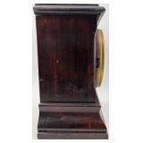 Antique Mantel Clock, Ceramic Bowls, and Ceramic Oil Lamp Set