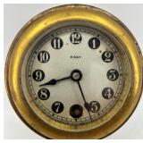 Antique New Haven Brass Nautical 8-Day Clock