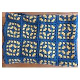 Set of 2 Handmade Crochet Granny Square Afghans