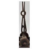 Antique Cast Iron Balance Scale with Brass Pans