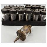 Antique Wet Cell Battery Bank with Brass Oiler