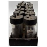 Antique Wet Cell Battery Bank with Brass Oiler