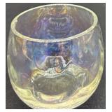 Set of 6 Iridescent Textured Glass Tumblers