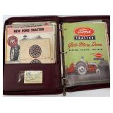 Collection of Vintage Automotive and Farm Books with Ford Farming Binder