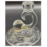 Vintage Clear Glass Candlestick Holders Assorted Styles