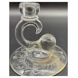 Vintage Clear Glass Candlestick Holders Assorted Styles