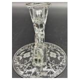 Vintage Clear Glass Candlestick Holders Assorted Styles