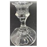 Vintage Clear Glass Candlestick Holders Assorted Styles