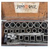Hinsdale Manufacturing Co. Socket Wrench Set No. 124 in Wooden Box