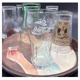Coca-Cola Collector Glassware Lot with Vintage Tray and Glasses