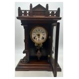 Antique Francis E. Morse Perpetual Calendar Mantel Clock by Welch Manufacturing Co.