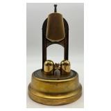 Lot of 2 Vintage Anniversary Dome Clocks Schatz & Leitz Brass Germany