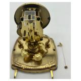 Lot of 2 Vintage Anniversary Dome Clocks Schatz & Leitz Brass Germany