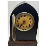 Lot of 3 Antique Mantel Clocks including Ingraham Gothic-Style Wooden Clocks FOR PARTS OR REPAIR