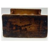 Antique Rotating Wooden Hourglass Timer and Cast Brass Bird Whistle