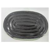 Vintage Green Enamel Roasting Pan with Lid