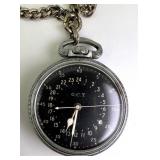 Hamilton G.C.T. AN5740 Military Pocket Watch with Chain