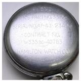 Hamilton G.C.T. AN5740 Military Pocket Watch with Chain