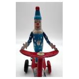 Set of 3 Vintage Wind-Up Tin Toys with Original Boxes - Elephant, Clown, Rabbit