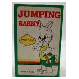 Set of 3 Vintage Wind-Up Tin Toys with Original Boxes - Elephant, Clown, Rabbit