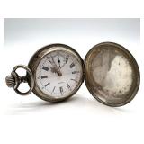 Antique Urania Silver Pocket Watch with Engraved Case