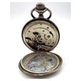 Antique Urania Silver Pocket Watch with Engraved Case