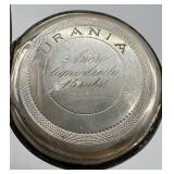 Antique Urania Silver Pocket Watch with Engraved Case