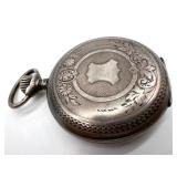 Antique Urania Silver Pocket Watch with Engraved Case