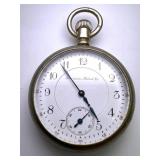 Hampden Watch Co Silver Pocket Watch with Fahys Ore Silver Case