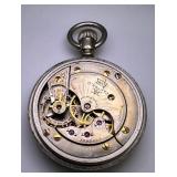 Hampden Watch Co Silver Pocket Watch with Fahys Ore Silver Case