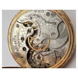 Elgin 14K Gold Filled Engraved Hunter Case Pocket Watch