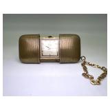 Canava 17 Jewels Shockproof Travel Clock with Brass Case and Chain