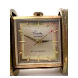 Canava 17 Jewels Shockproof Travel Clock with Brass Case and Chain