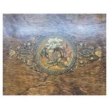 Vintage Mitchell Moulding Co. Adjustable Wooden Lap Table with Floral Accent