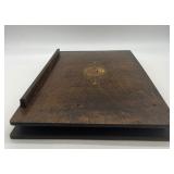 Vintage Mitchell Moulding Co. Adjustable Wooden Lap Table with Floral Accent