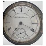 Hamilton Watch Co. 17 Jewels Pocket Watch in A.W.W.Co. Silver Coin Case