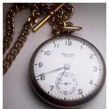 Lot of 3 Antique Pocket Watches with Chains Including Ingersoll and Waltham