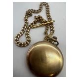 Lot of 3 Antique Pocket Watches with Chains Including Ingersoll and Waltham