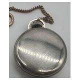 Collection of 3 Vintage Pocket Watches Including Hamilton and Westclox