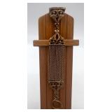 Collection of Antique Pocket Watch Chains, Stands, Glass Dome, and Winding Keys