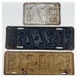 Set of 3 Vintage Minnesota License Plates 1928, 1933, 1936
