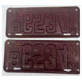 Lot of 4 Vintage Minnesota License Plates 1932 and 1935